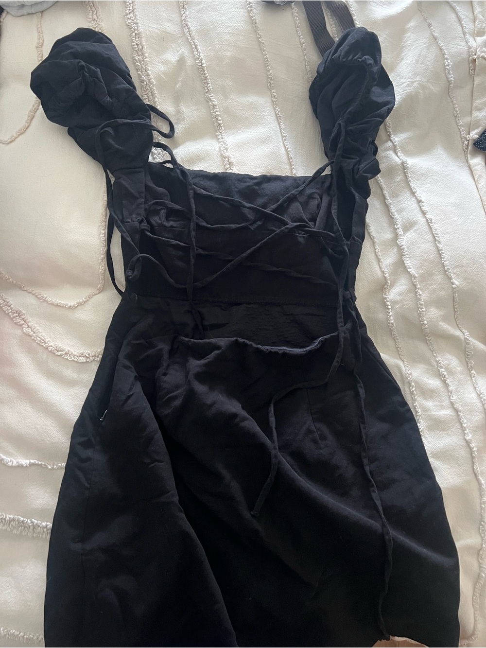 Zara Black Ruched Mini Dress